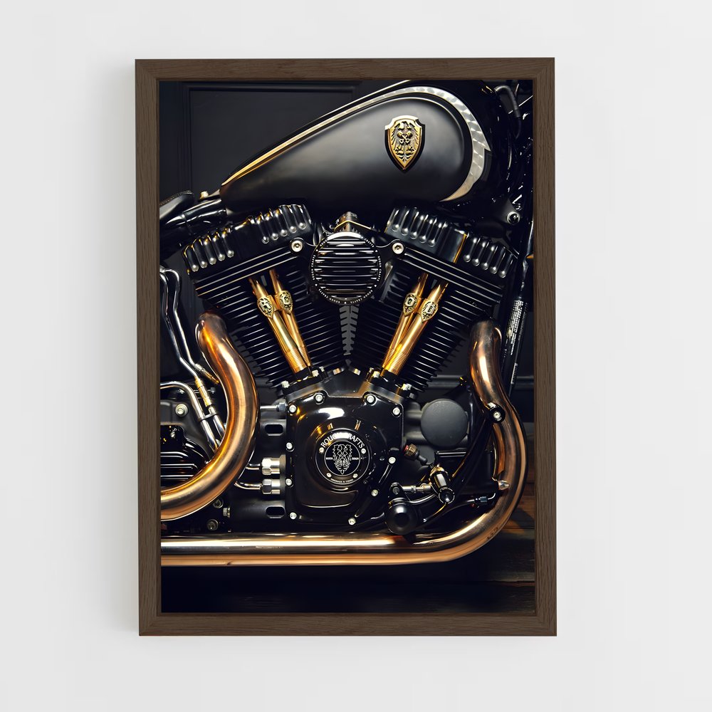 Poster Chrome et Or – affiche Harley-Davidson (vue 5)